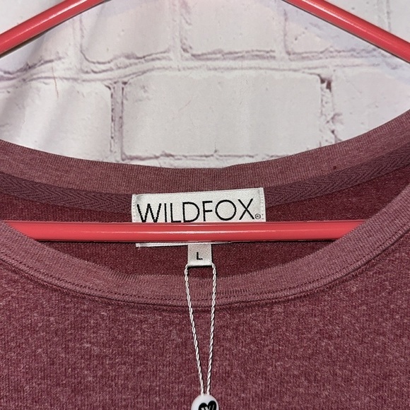 Wildfox Pink Heathered Slogan Sweatshirt "Stoned in Love" Size Large Bin E - Picture 4 of 5